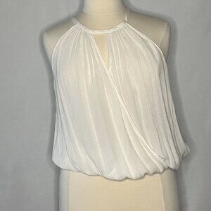 INC International Concepts® Halter-Inspired White Surplice Top - Size X-Large